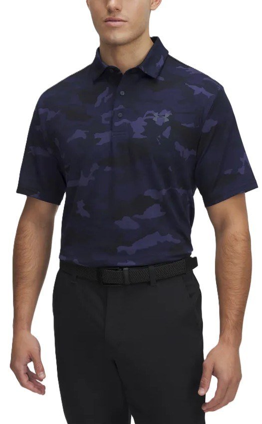 Under Armour Playoff 3.0 Printed pánske polo, midnight navy/downpour grey