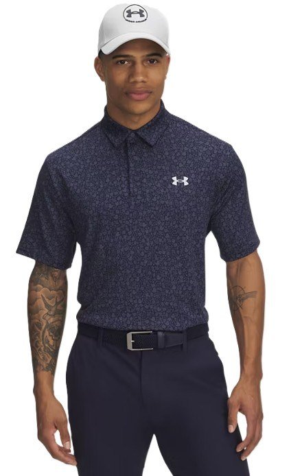 Under Armour Playoff 3.0 Printed pánske polo, midnight navy/downpour grey2