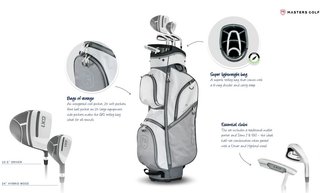 Masters GX1 ladies polovičný golfový set, grafit + cart bag