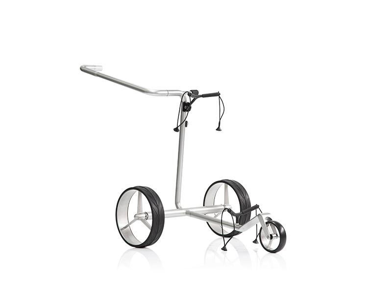 JuStar Carbon Light SET (incl. umbrella, scorecard holder, carry bag, el. parking brake) + REMOTE CONTROL elektrický vozík, titanium