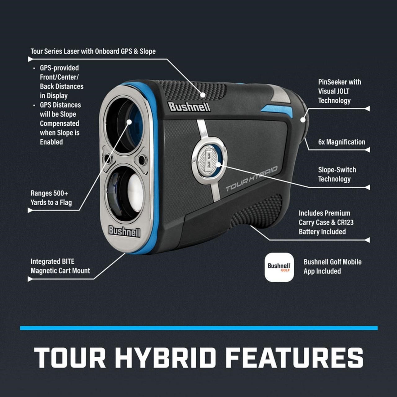 Bushnell Tour Hybrid laserový diaľkomer (Slope)
