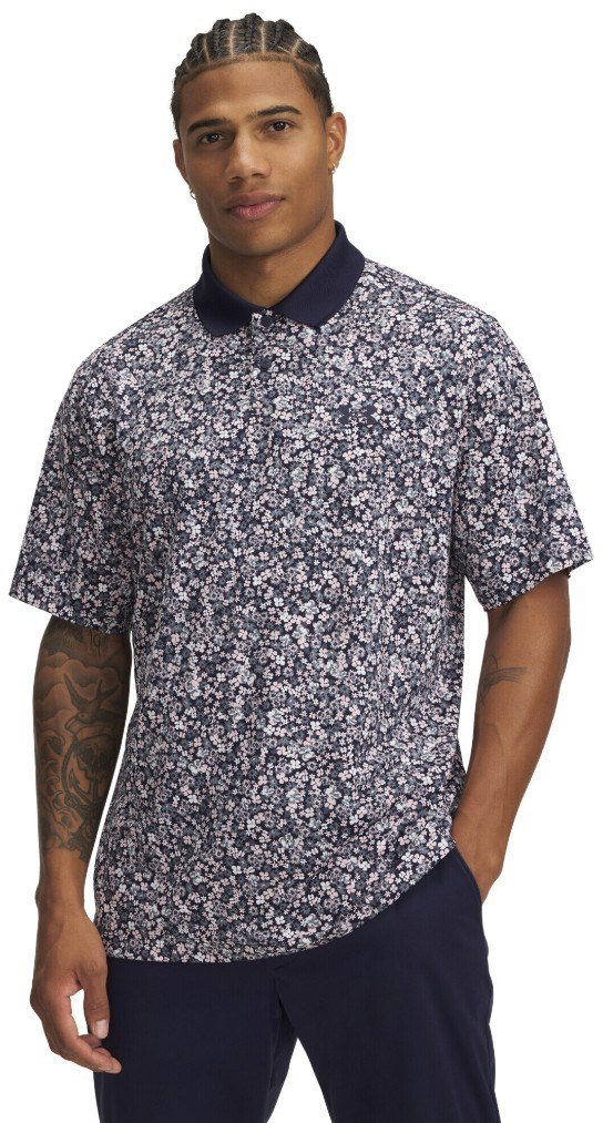 Under Armour Matchplay Printed pánske polo, blue/flower