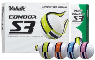 Volvik CONDOR S3 golfové loptičky, multi