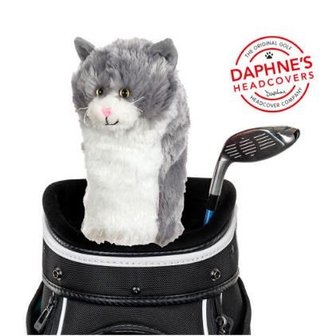 Daphne's Headcovers Grey And White Cat driver kryt hlavy