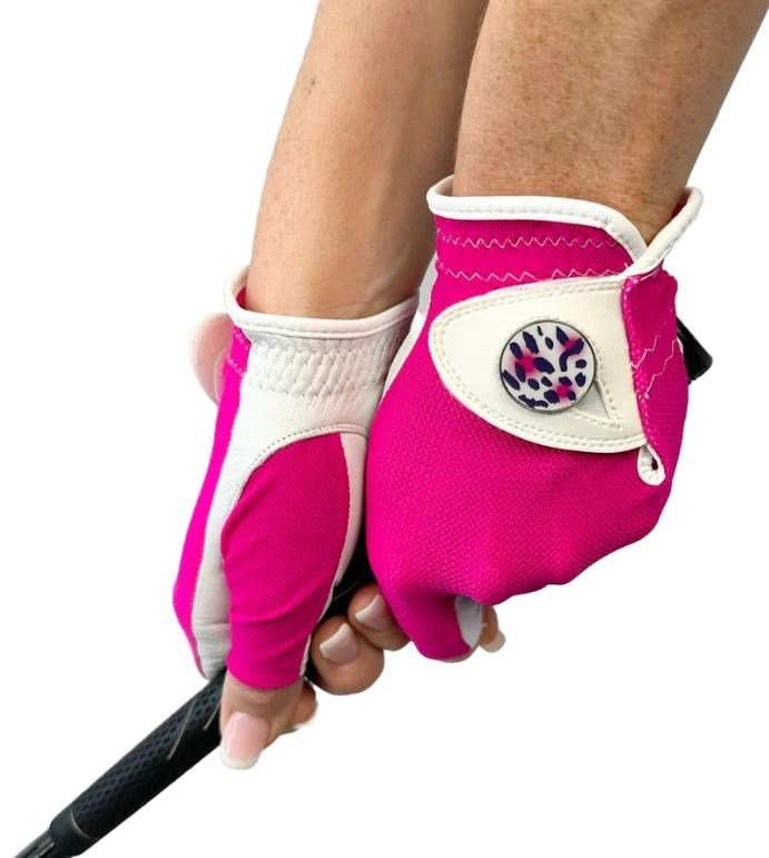 Best of Golf America Half Finger dámska rukavica, ružová