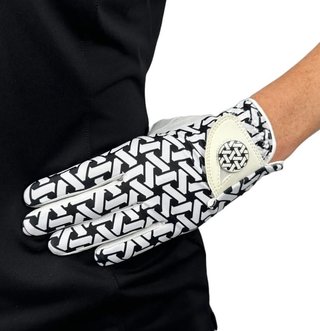 Best of Golf America Check dámska golfová rukavica, bielo/čierna