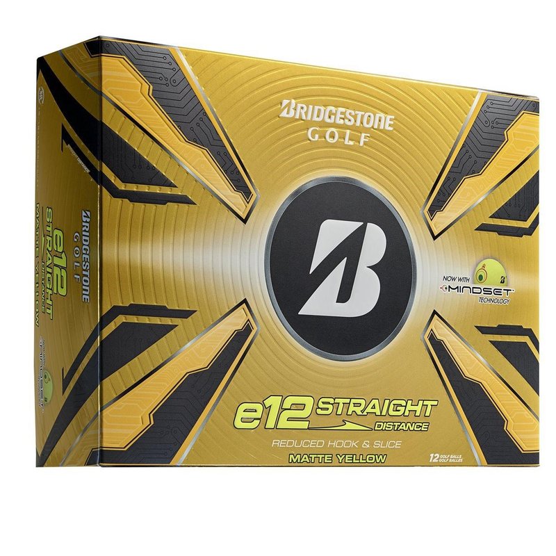 Bridgestone e12 Straight MindSet golfové loptičky, žlté