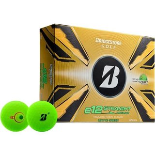 Bridgestone e12 Straight MindSet golfové loptičky, matné zelené
