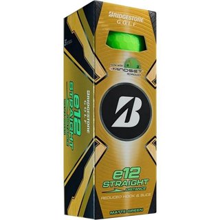 Bridgestone e12 Straight MindSet golfové loptičky, matné zelené