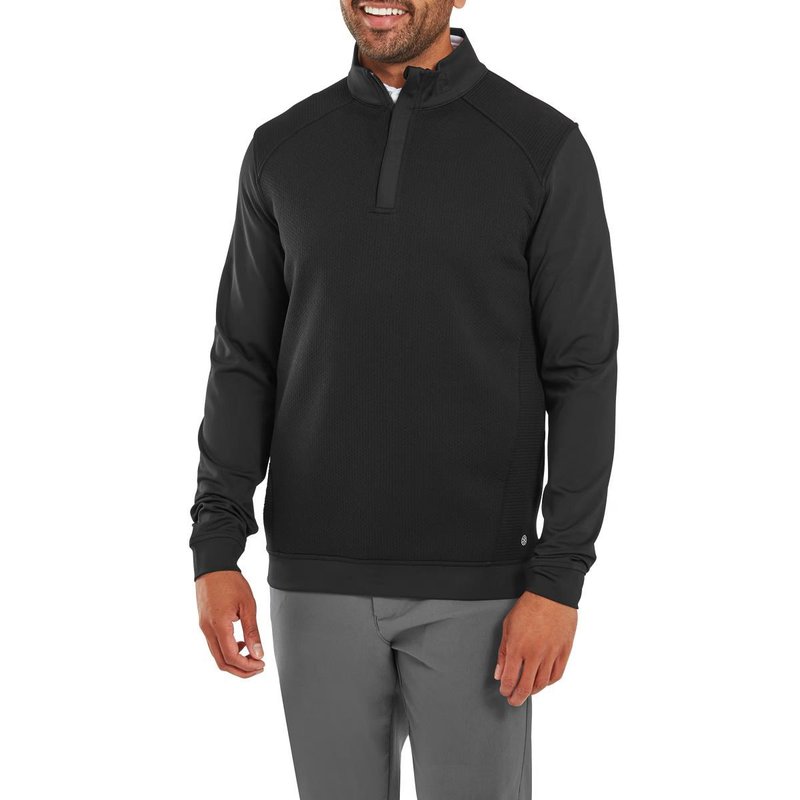 FootJoy ThermoSeries Ottoman Midlayer pánska mikina, čierna