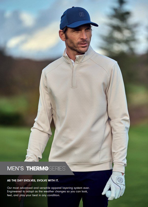 FootJoy ThermoSeries Ottoman Midlayer pánska mikina, stone
