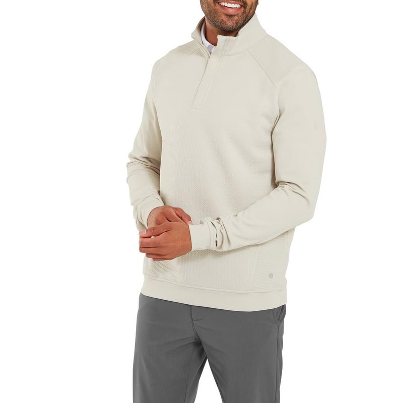 FootJoy ThermoSeries Ottoman Midlayer pánska mikina, stone