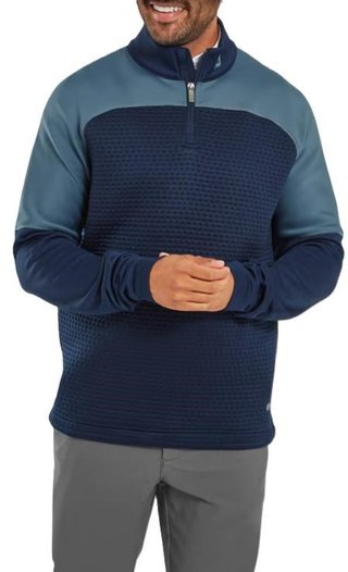 FootJoy ThermoSeries Jacquard Midlayer pánska mikina, navy slate