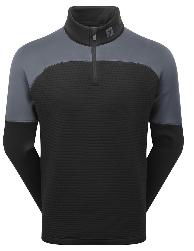 FootJoy ThermoSeries Jacquard Midlayer pánska mikina, čierna/charcoal