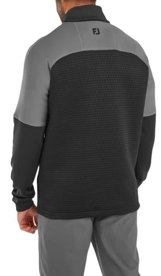 FootJoy ThermoSeries Jacquard Midlayer pánska mikina, čierna/charcoal