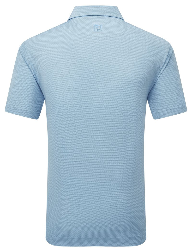 FootJoy Deco Diamond Print pánske polo, air blue/high tide