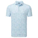 FootJoy GARDEN PRINT pánske polo, air blue
