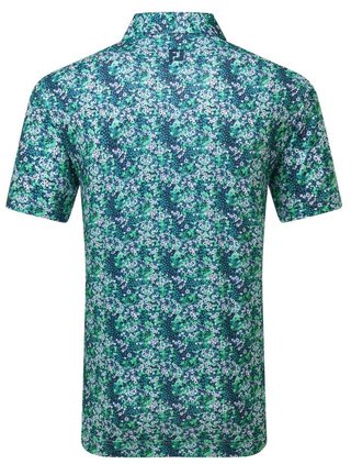 FootJoy Garden Print Lisle pánske polo, navy