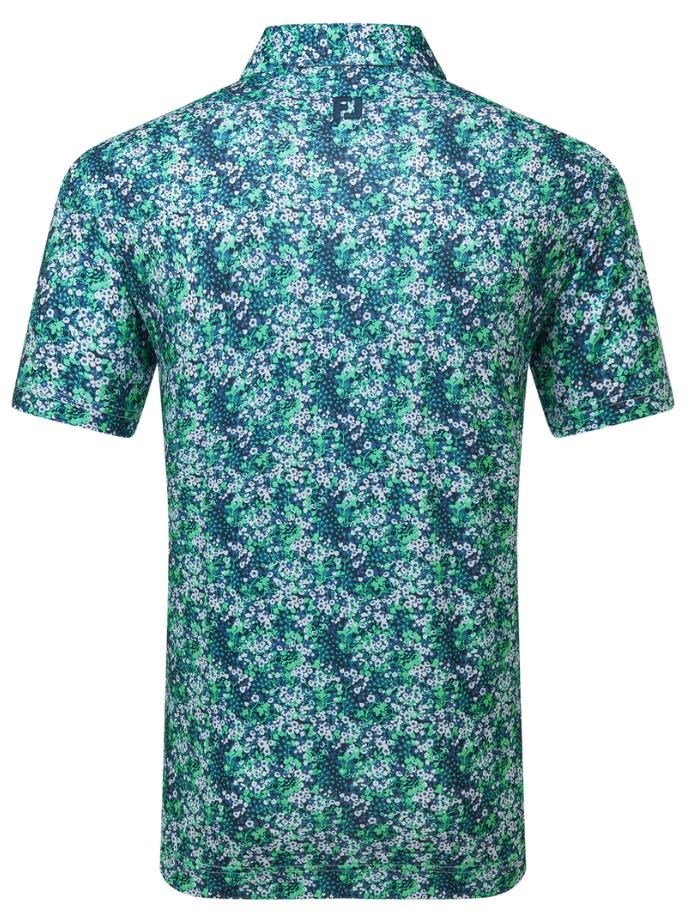 FootJoy Garden Print Lisle pánske polo, navy