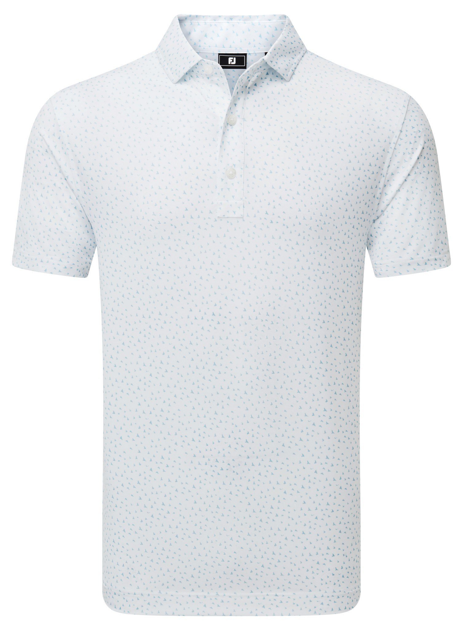 FootJoy BIRD PRINT pánske polo, white/air blue