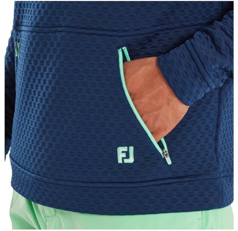 FootJoy Textured Knit Hoodie pánska mikina, navy