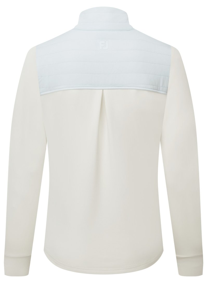 FootJoy ThermoSeries Hybrid Popover dámska mikina, off white/ice blue