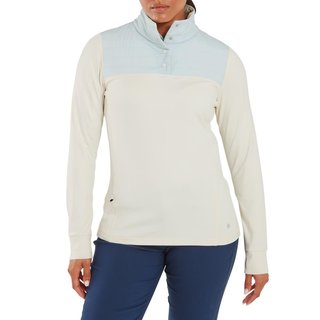 FootJoy ThermoSeries Hybrid Popover dámska mikina, off white/ice blue