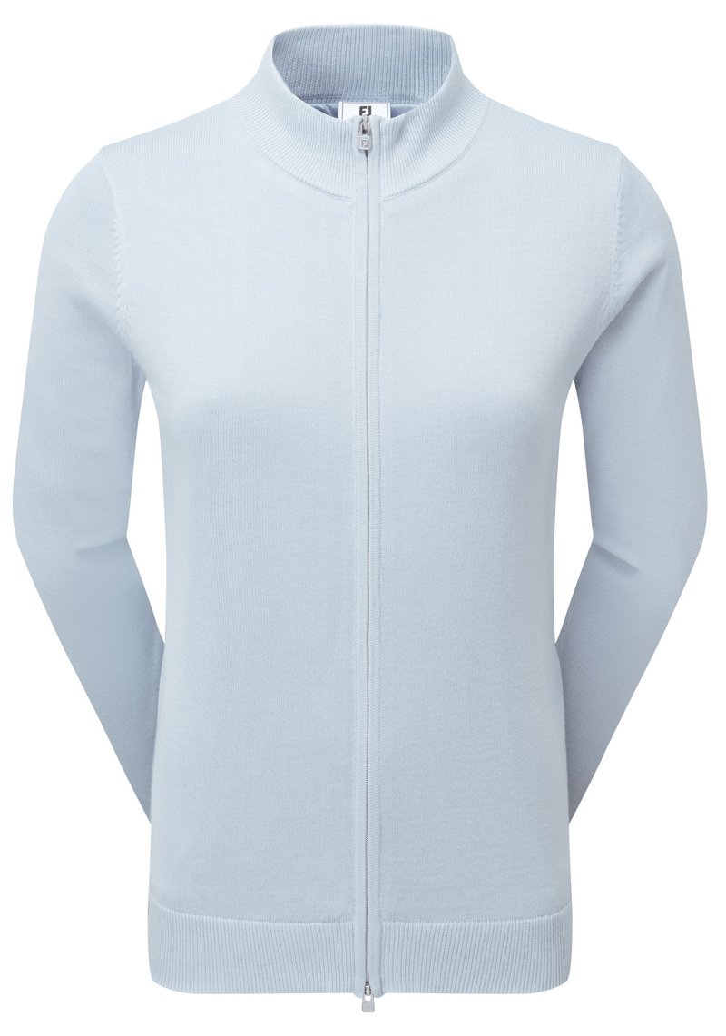 FootJoy Drirelease Full-Zip Lined dámsky sveter, ice blue