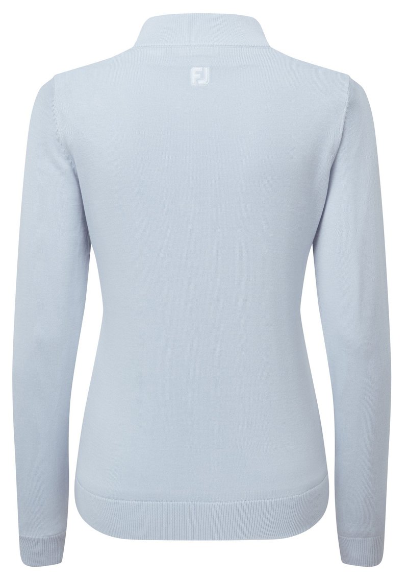 FootJoy Drirelease Full-Zip Lined dámsky sveter, ice blue