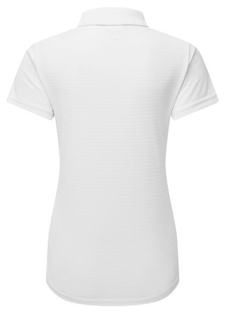 FootJoy JAQUARD STRIPE dámske polo, bielo/tmavomodro/smaragdové