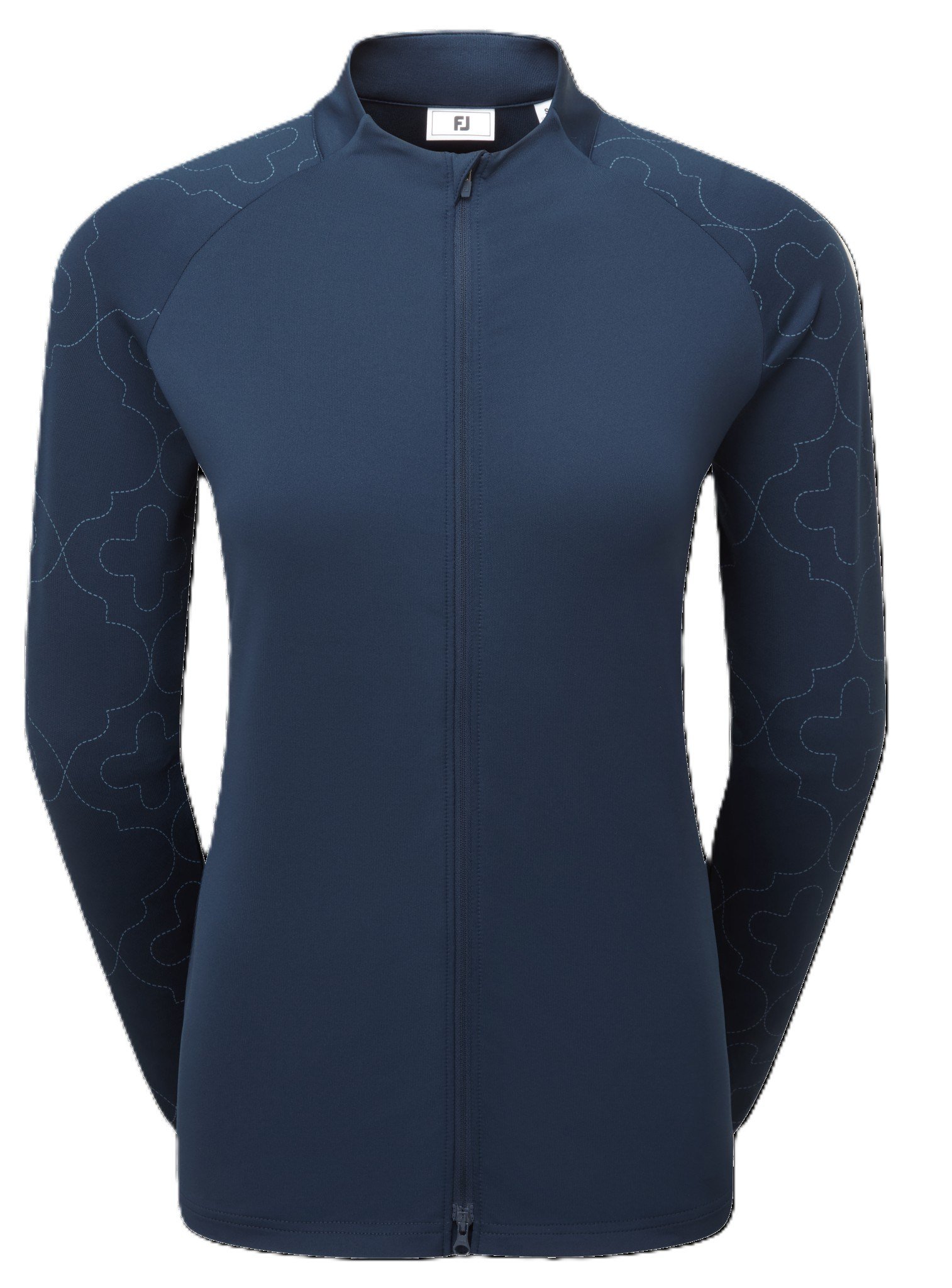 FootJoy Midlayer Full Zip Printed Sleeve dámska mikina, navy