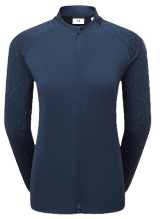 FootJoy Midlayer Full Zip Printed Sleeve dámska mikina, navy