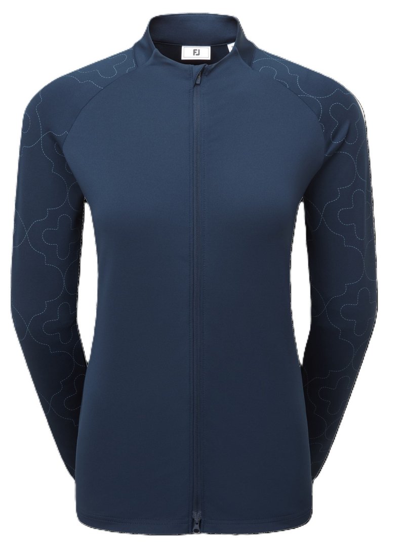 FootJoy Midlayer Full Zip Printed Sleeve dámska mikina, navy