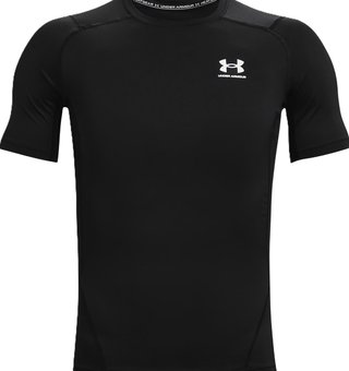 Under Armour HeatGear pánske kompresné tričko, čierno/biele
