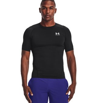 Under Armour HeatGear pánske kompresné tričko, čierno/biele