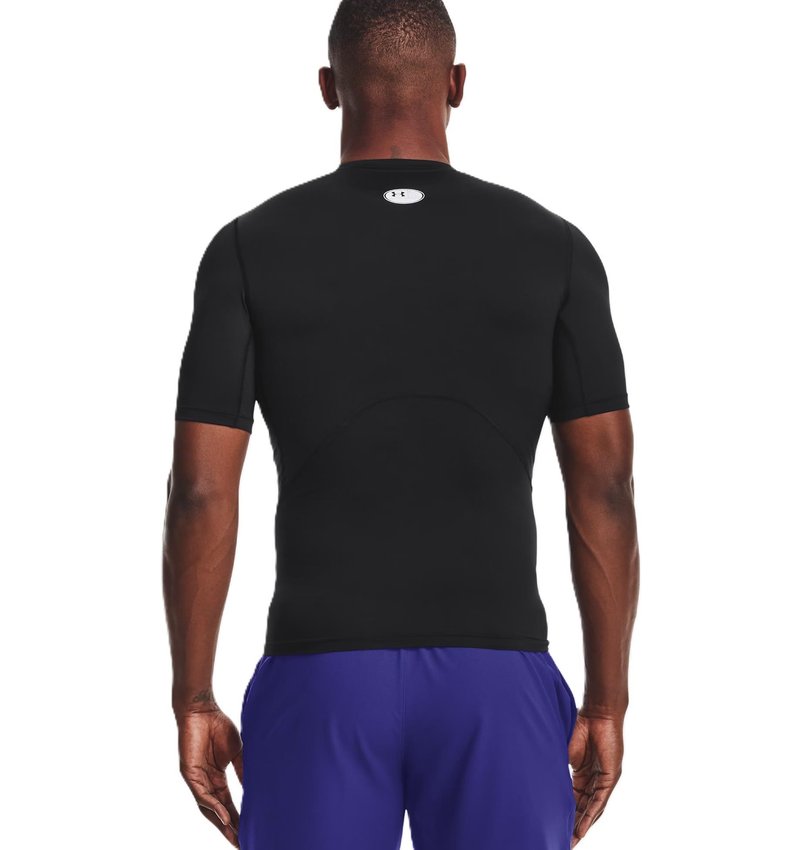 Under Armour HeatGear pánske kompresné tričko, čierno/biele