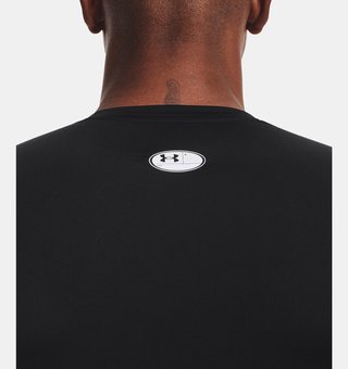 Under Armour HeatGear pánske kompresné tričko, čierno/biele