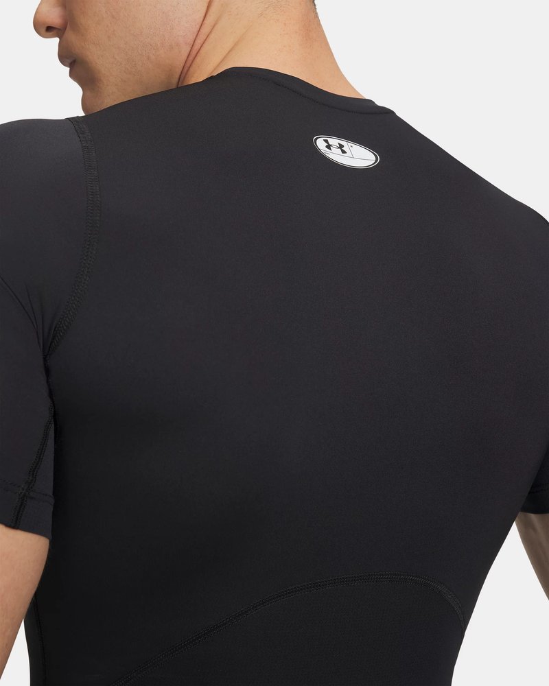 Under Armour HeatGear pánske kompresné tričko, čierno/biele