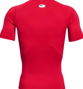 Under Armour HeatGear pánske termo tričko, červeno/biele