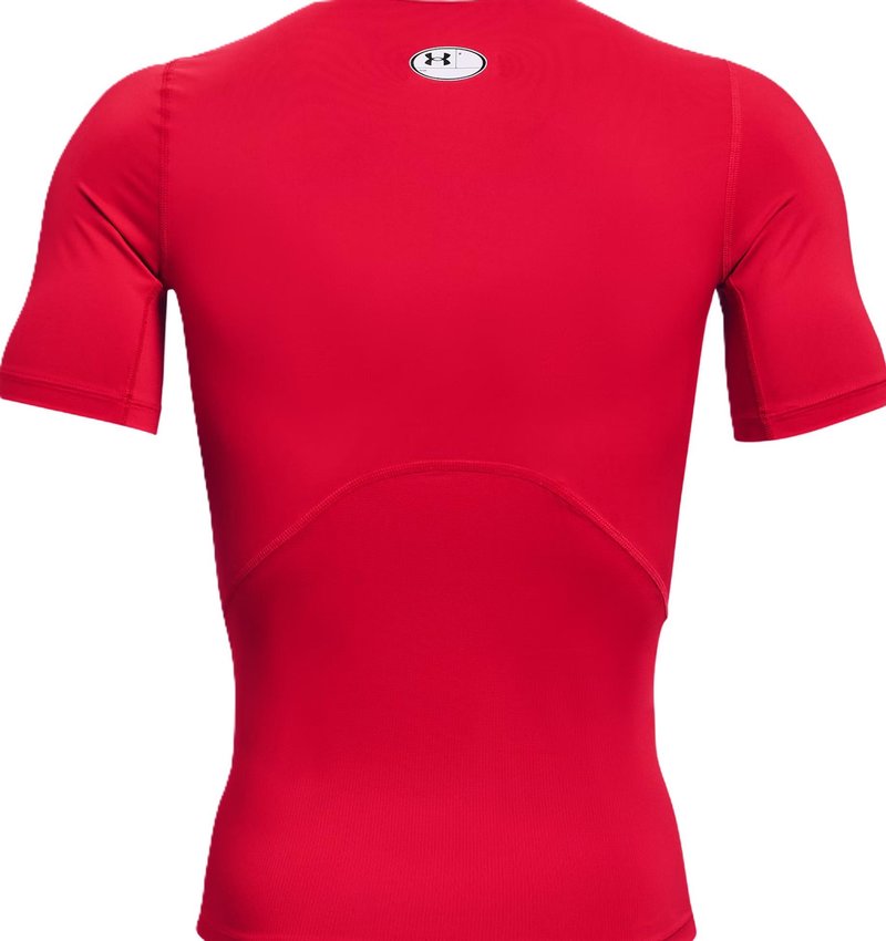 Under Armour HeatGear pánske termo tričko, červeno/biele