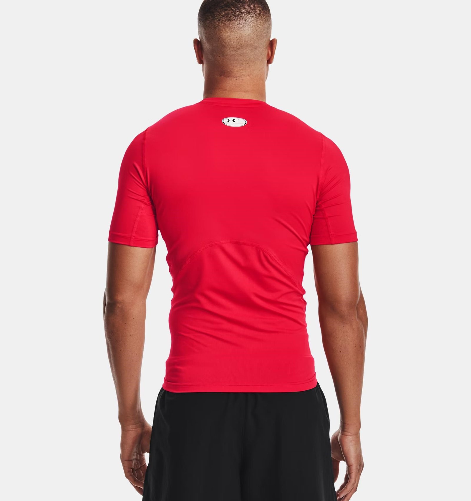 Under Armour HeatGear pánske termo tričko, červeno/biele