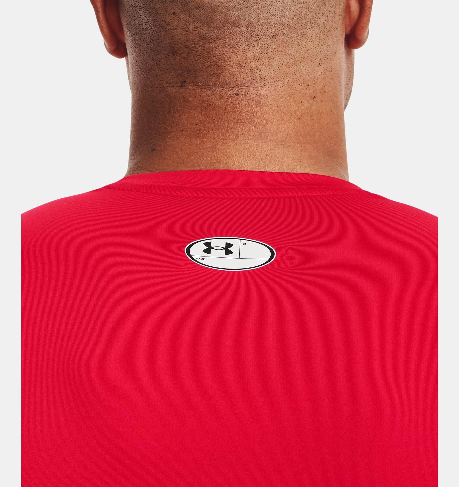 Under Armour HeatGear pánske termo tričko, červeno/biele