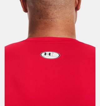 Under Armour HeatGear pánske termo tričko, červeno/biele