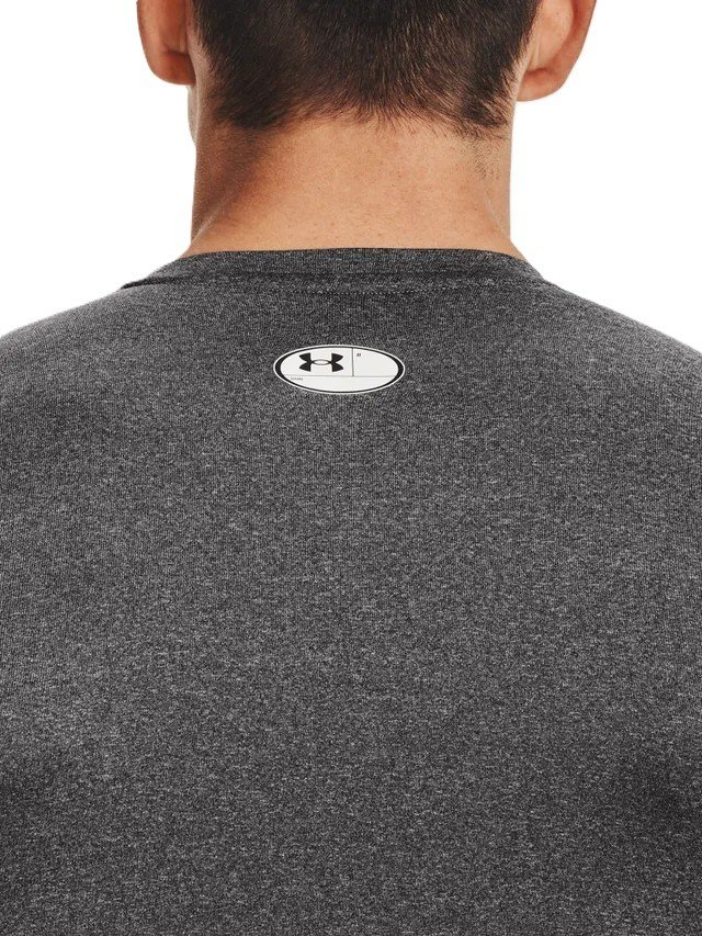 Under Armour HeatGear pánske kompresné tričko s dlhým rukávom, carbon heather