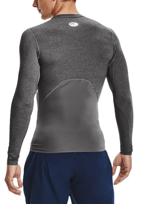Under Armour HeatGear pánske kompresné tričko s dlhým rukávom, carbon heather