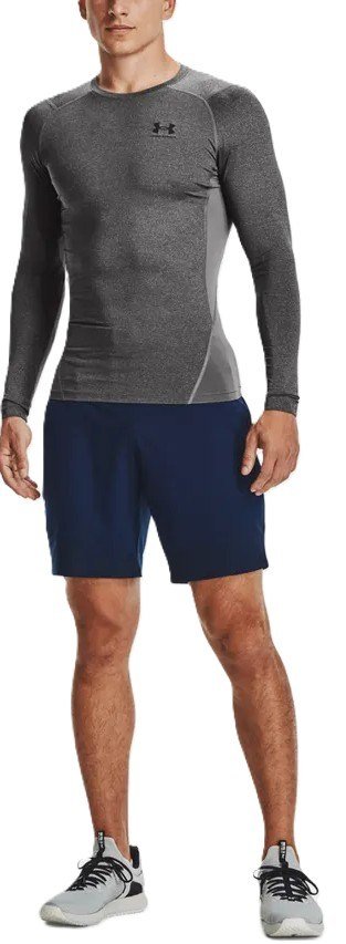 Under Armour HeatGear pánske kompresné tričko s dlhým rukávom, carbon heather