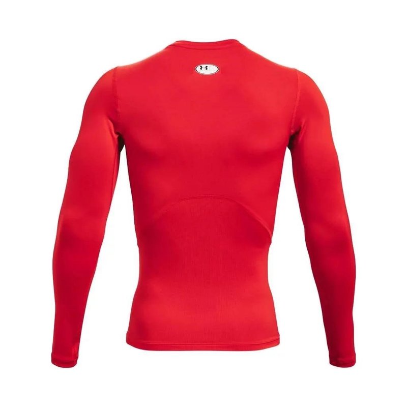 Under Armour HeatGear pánske kompresné tričko s dlhým rukávom, červené