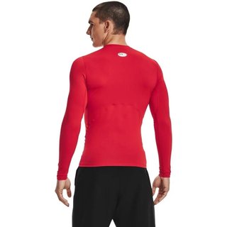 Under Armour HeatGear pánske kompresné tričko s dlhým rukávom, červené