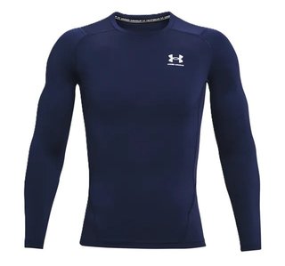 Under Armour HeatGear pánske kompresné tričko s dlhým rukávom, midnight navy