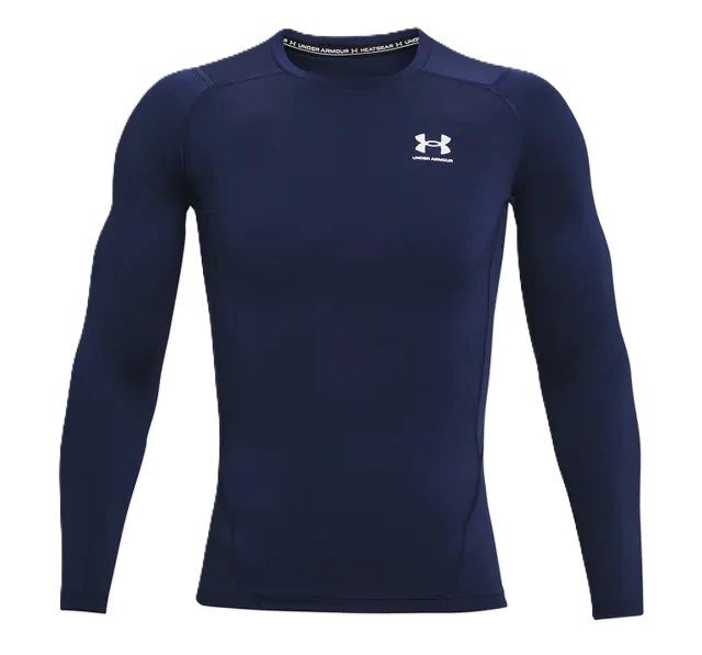 Under Armour HeatGear pánske kompresné tričko s dlhým rukávom, midnight navy